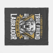 Echte vriend labrador hond fleece deken (Voorkant (Horizontaal))