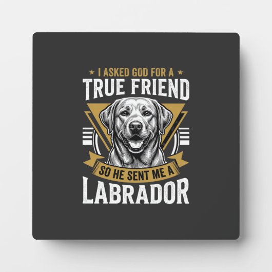 Echte vriend labrador hond fotoplaat (Voorkant)