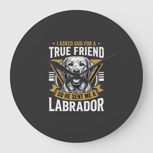 Echte vriend labrador hond grote klok (Voorkant)