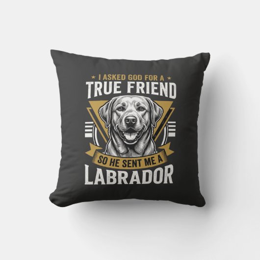 Echte vriend labrador hond kussen (Voorkant)