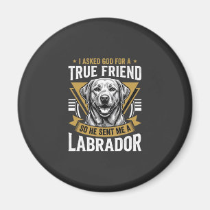 Echte vriend labrador hond magneet
