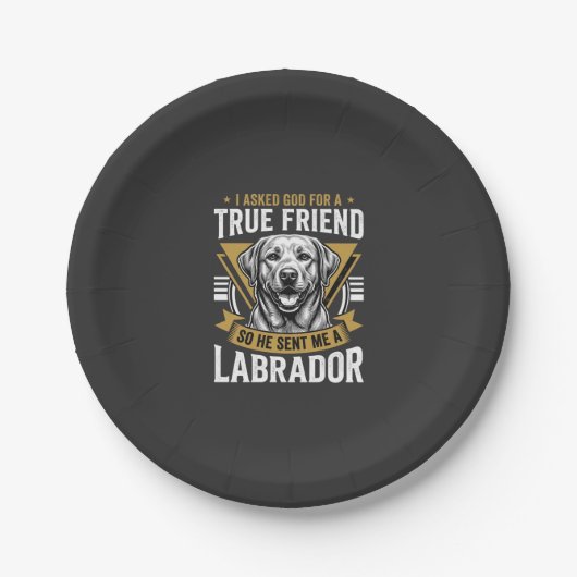 Echte vriend labrador hond papieren bordje (Voorkant)