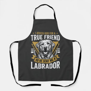 Echte vriend labrador hond schort