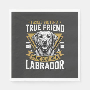 Echte vriend labrador hond servet
