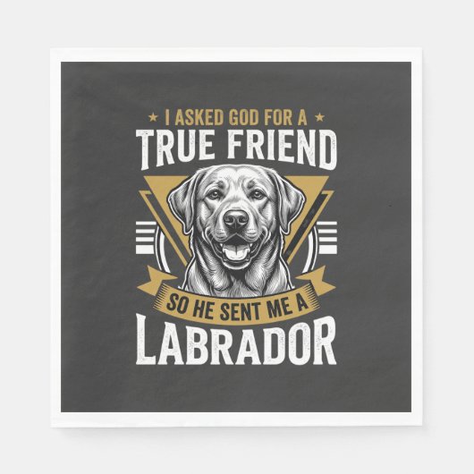 Echte vriend labrador hond servet (Voorkant)