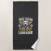 Echte vriend labrador hond strandlaken (Voorkant)
