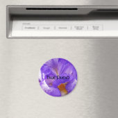 Echte vriend magneet Paarse Iris Bloem magneet cad (Insitu (Vaatwasser))