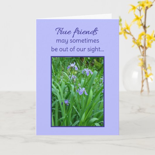 Echte vrienden... kaart (Gele Bloem)