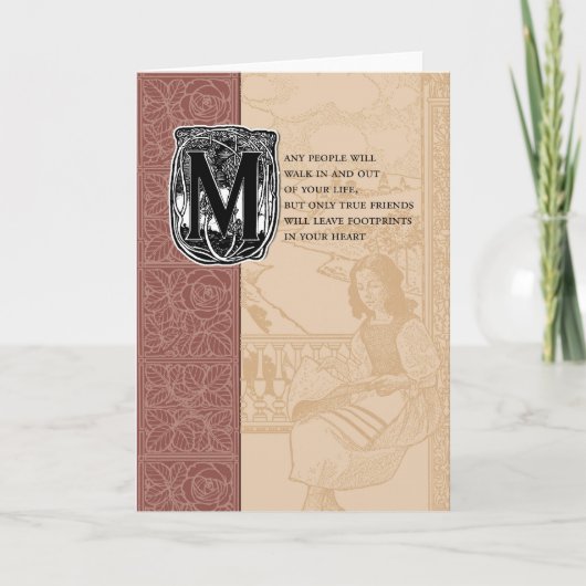 Echte vrienden laten voetafdrukken achter in je ha kaart (Voorkant)