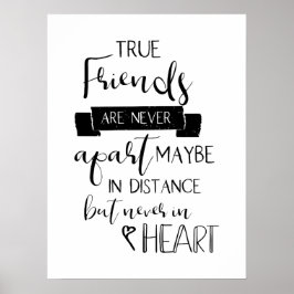 echte vrienden onderscheiden elkaar nooit van vrie poster