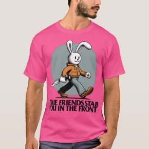 ECHTE VRIENDEN STEKEN JE VOORIN T-SHIRT