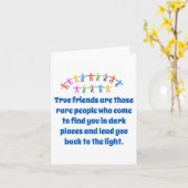 Echte vrienden zijn die zeldzame mensen - vriendsc kaart (Gele Bloem)