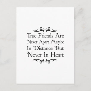 Echte vrienden zijn nooit buiten beschouwing gelat briefkaart
