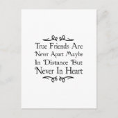 Echte vrienden zijn nooit buiten beschouwing gelat briefkaart (Voorkant)