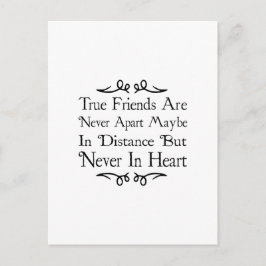 Echte vrienden zijn nooit buiten beschouwing gelat briefkaart
