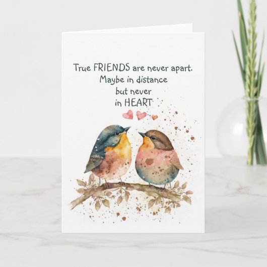 Echte vrienden zijn nooit gescheiden, misschien op kaart (Voorkant)