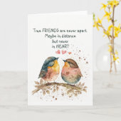 Echte vrienden zijn nooit gescheiden, misschien op kaart (Gele Bloem)