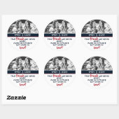 Echte vrienden zijn nooit uit elkaar met afbeeldin ronde sticker (Vel)