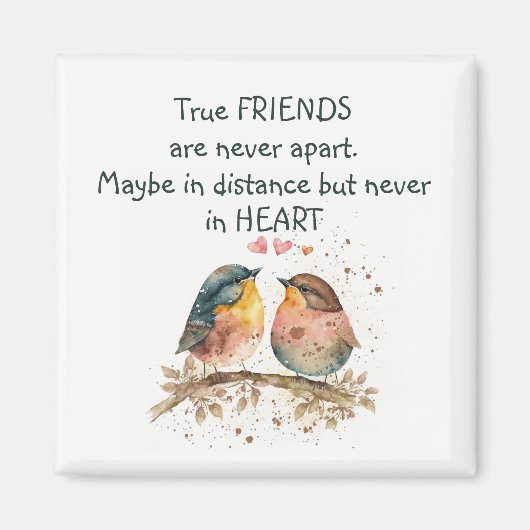 Echte vrienden zijn nooit uit elkaar, misschien op magneet (Voorkant)