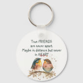 Echte vrienden zijn nooit uit elkaar, misschien op sleutelhanger (Voorkant)
