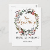 Echte vriendschap citeert de appreciatie van de Vr Briefkaart (Voorkant / Achterkant)