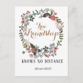 Echte vriendschap citeert de appreciatie van de Vr Briefkaart (Voorkant)