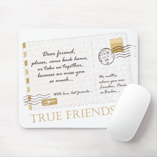 Echte vriendschap muismat (Met muis)