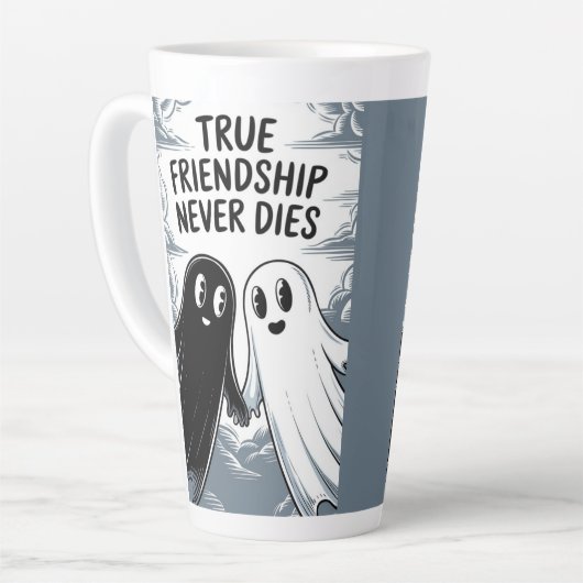 Echte vriendschap sterft nooit door geesten die el latte mok (Linkerhoek)