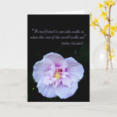 Echte vriendschappen kaart (Gele Bloem)