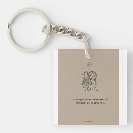 "Echte vriendschapsquote " Sleutelhanger (voorkant)