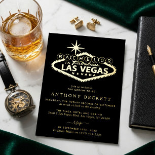 Echte vrijgezellenfeest uitnodiging Las Vegas Casi