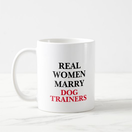 Echte vrouwelijke marry Dog-trainers Koffiemok (Links)