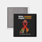 ECHTE VROUWEN BESTRIJDEN BRANDEN MAGNEET (Voorkant / Achterkant)