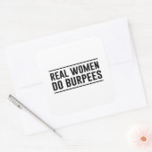 Echte vrouwen doen Burpees Vierkante Sticker (Envelop)