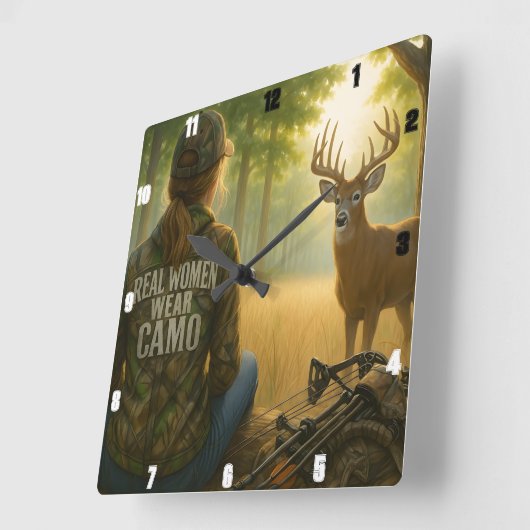 ECHTE VROUWEN DRAAG CAMO VIERKANTE KLOK (Hoek)