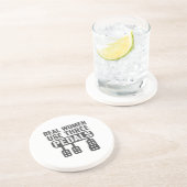 Echte vrouwen gebruiken drie pedalen Grappige hand Zandsteen Onderzetter (Zijkant)