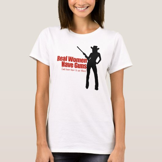 Echte vrouwen hebben Pistolen T-shirt (Voorkant)