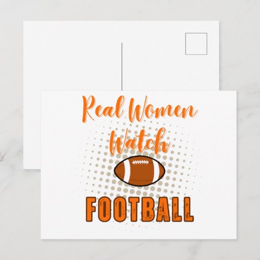 Echte vrouwen kijken Football - Funny Football Quo Feestdagenkaart (Voorkant / Achterkant)