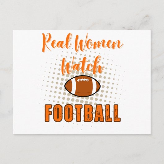 Echte vrouwen kijken Football - Funny Football Quo Feestdagenkaart (Voorkant)