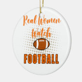 Echte vrouwen kijken Football - Funny Football Quo Keramisch Ornament (Links)