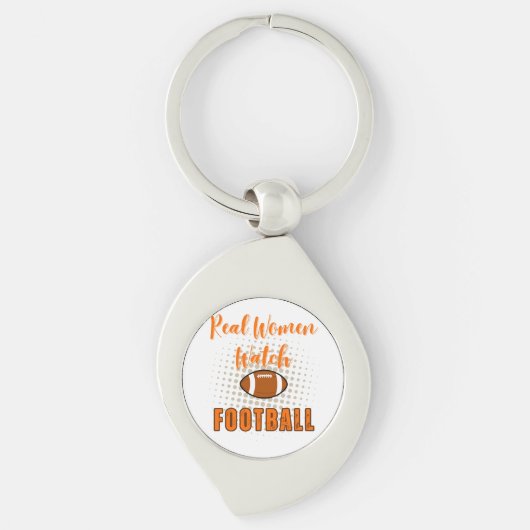 Echte vrouwen kijken Football - Funny Football Quo Sleutelhanger (Voorkant)