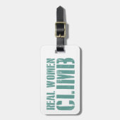 Echte vrouwen klimmen bagagelabel (Voorkant verticaal)