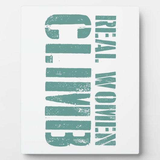 Echte vrouwen klimmen fotoplaat (Voorkant)