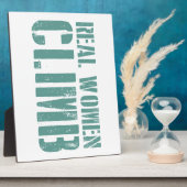 Echte vrouwen klimmen fotoplaat (Zijkant)