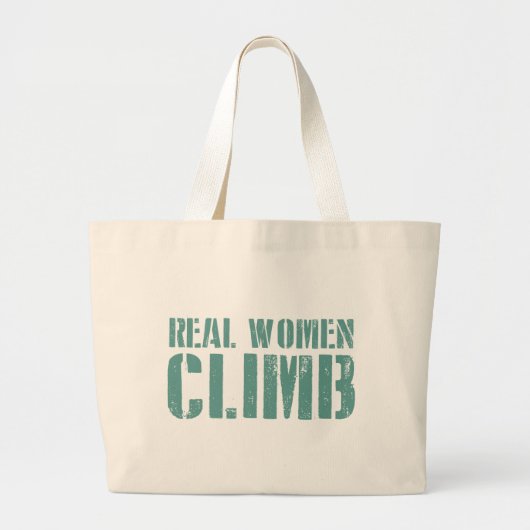 Echte vrouwen klimmen grote tote bag (Voorkant)