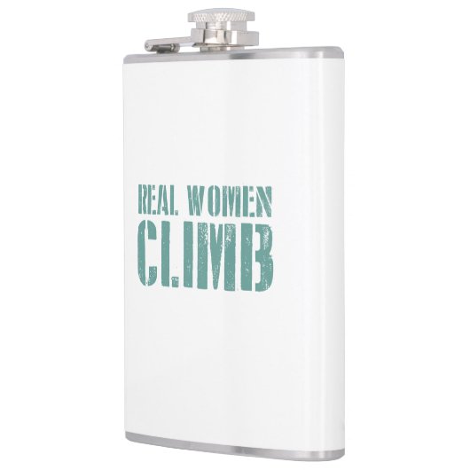 Echte vrouwen klimmen heupfles (Links)