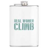 Echte vrouwen klimmen heupfles (Voorkant)