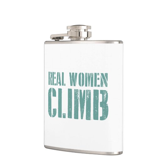 Echte vrouwen klimmen heupfles (Links)