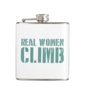 Echte vrouwen klimmen heupfles (Voorkant)