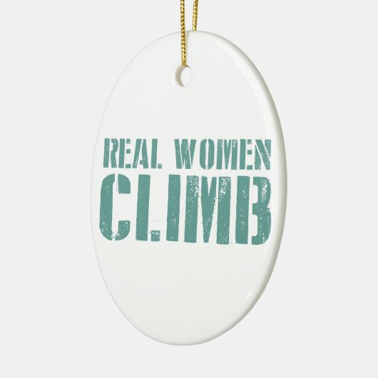 Echte vrouwen klimmen keramisch ornament (Links)